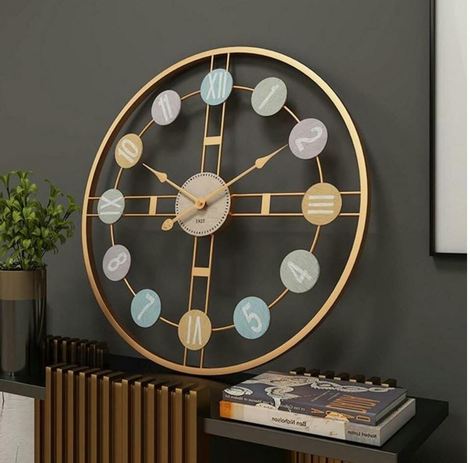 Metal wall clock 8