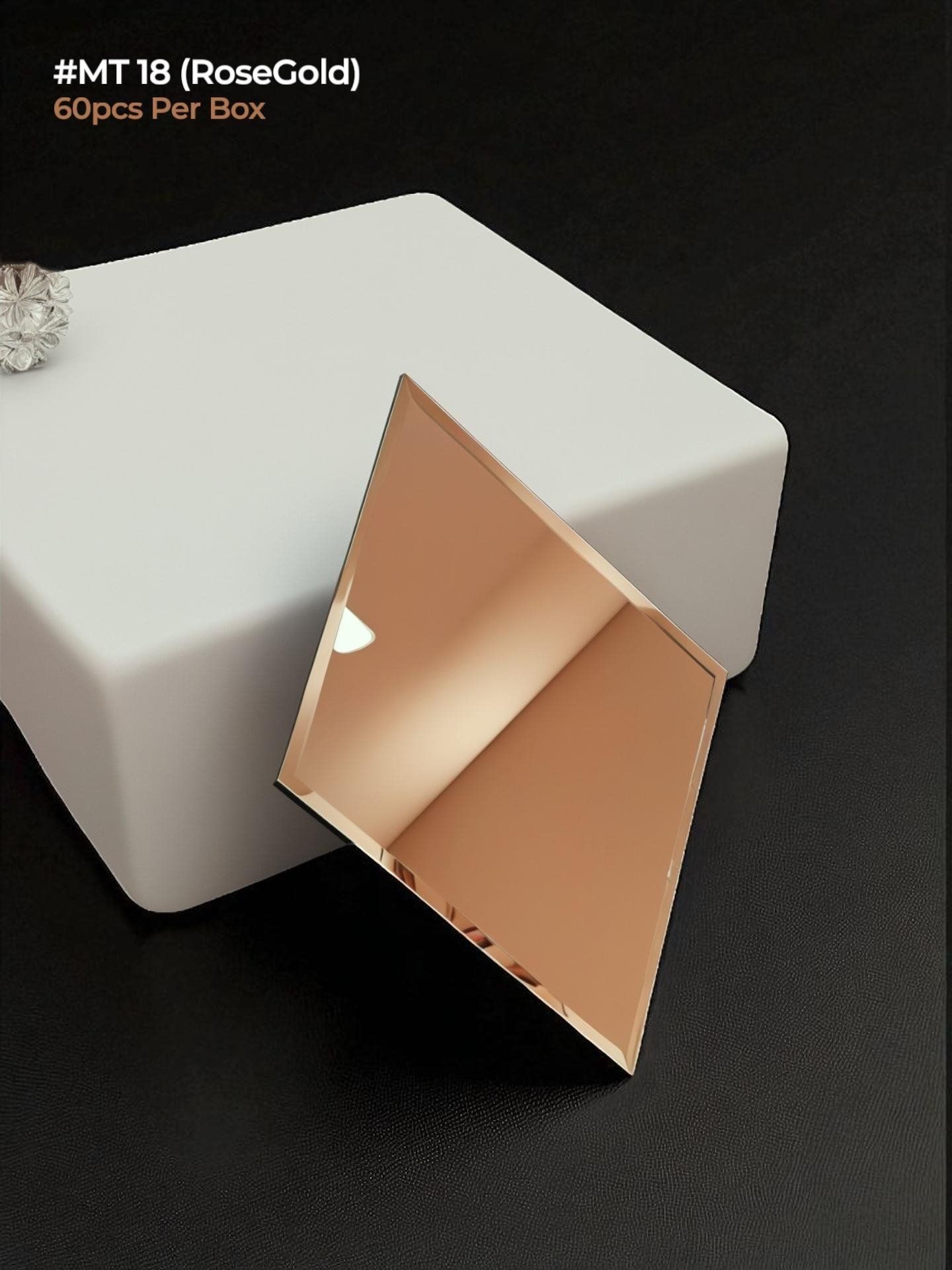 Glass tiles diamond rosegold