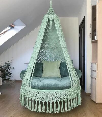 Teal Macrame swing