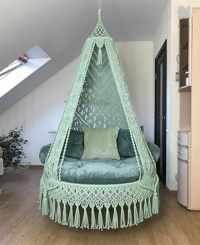 Teal Macrame swing