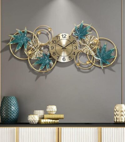Luxurious metal wall clock