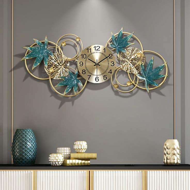 Luxurious metal wall clock