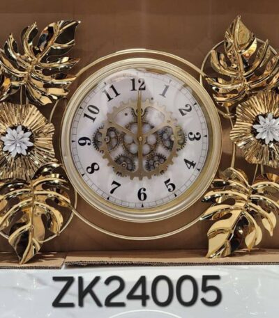 Gold white clock
