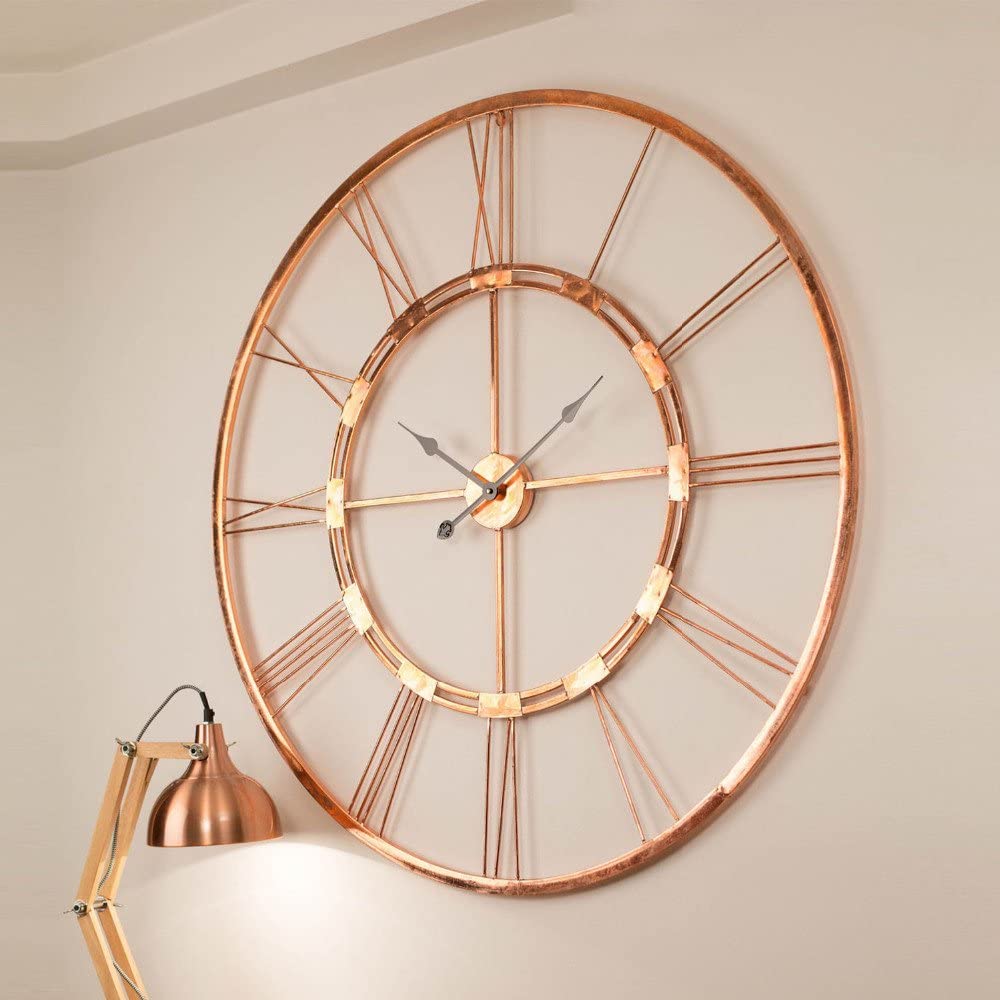 Metal clock rosegold