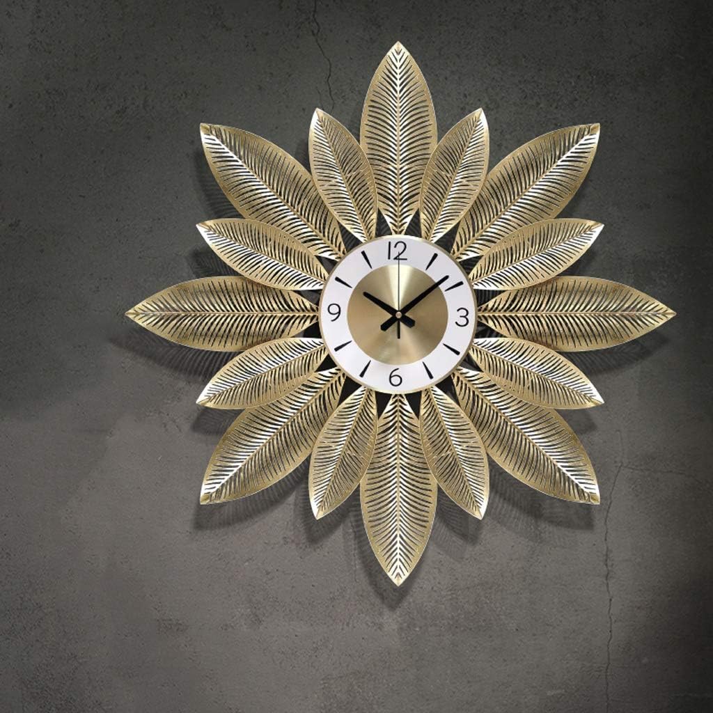 golden leaf clock