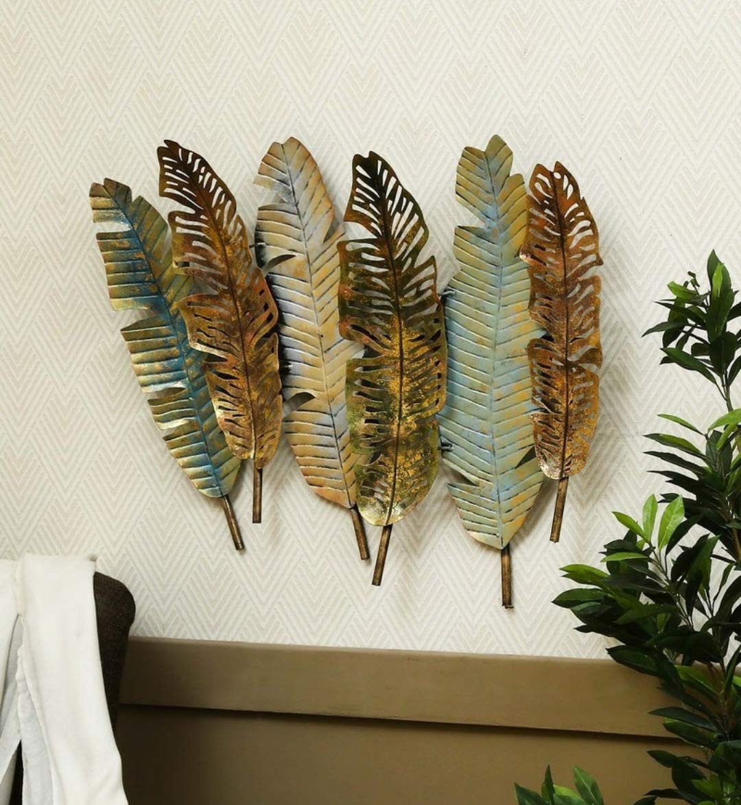 Six leaf metal wall decor