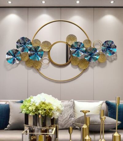 Metal flower decorative Mirror