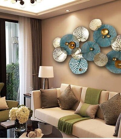 green and gold metal wall decor India
