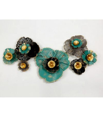 Metal Green rose decor