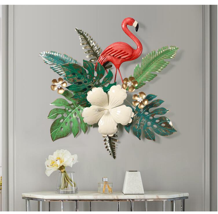 Iron flamingo wall decor
