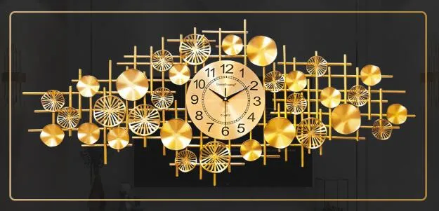 new long golden metal clock