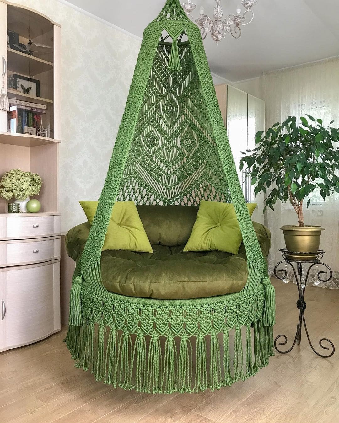 Green Macrame swing