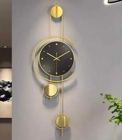 Bold metal clock