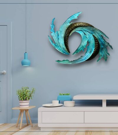 wave metal decor