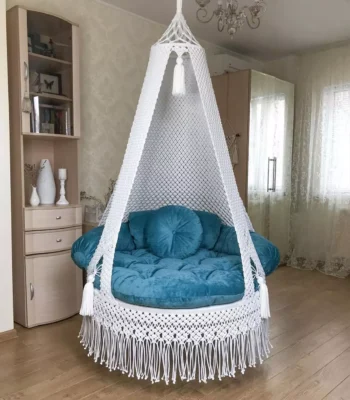 white acrame swing India