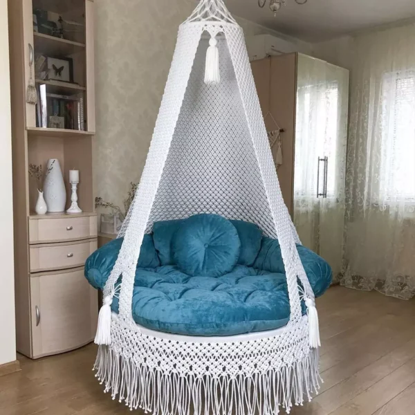 white acrame swing India