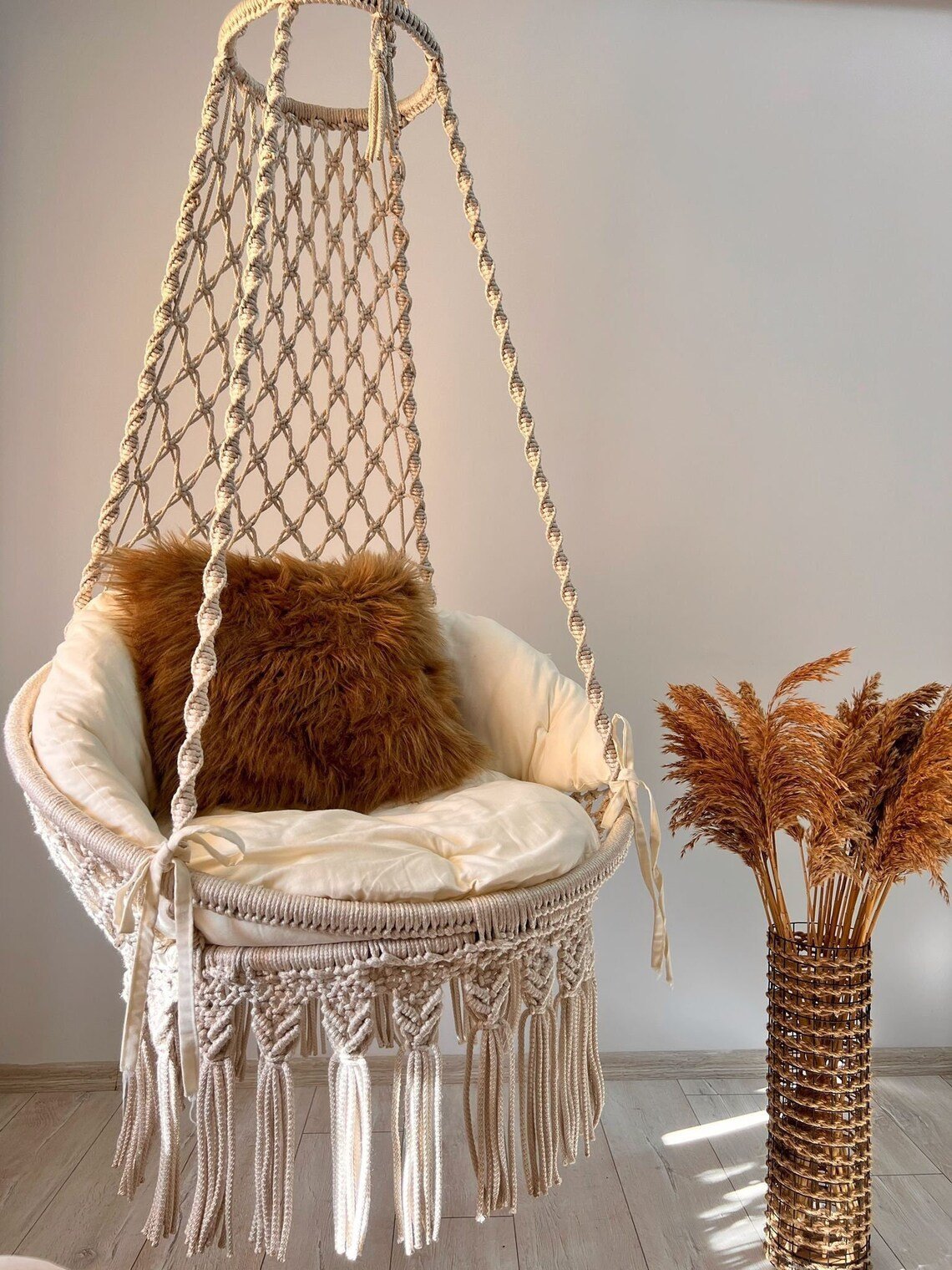 Macrame swing chair
