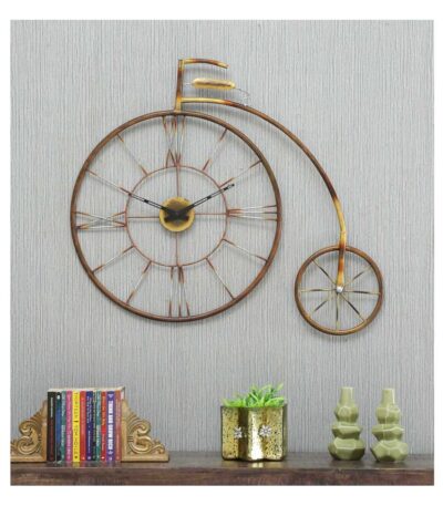 cycle wall decor metal clock