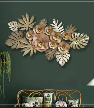 Brown Flower metal decor