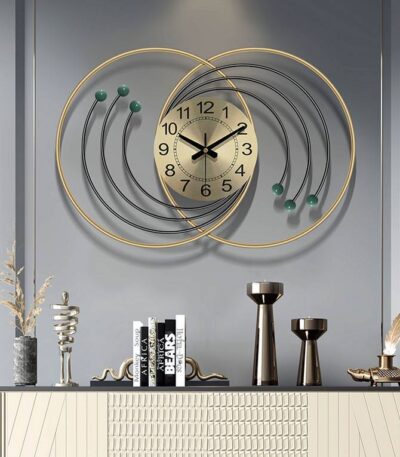 Metal wall clock Modern round