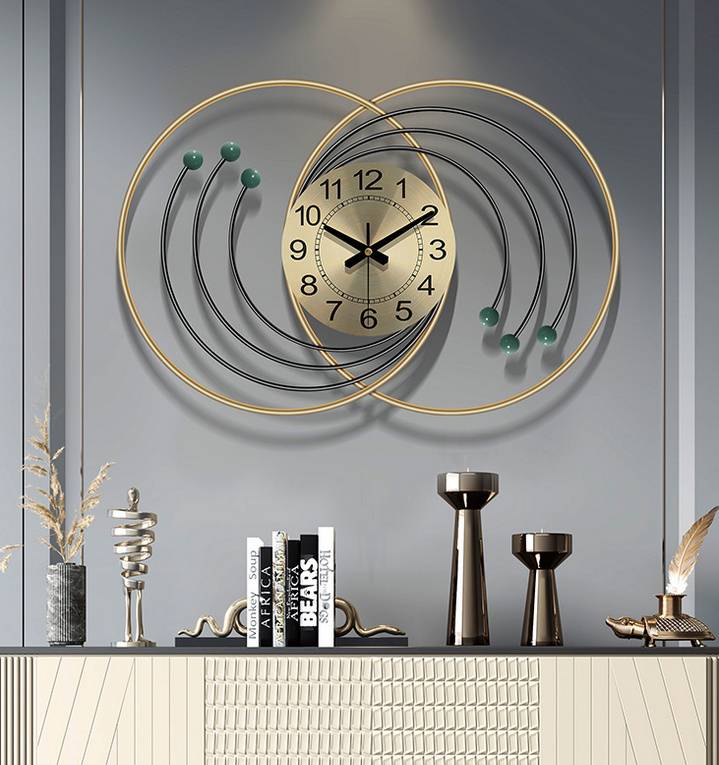 Metal wall clock Modern round